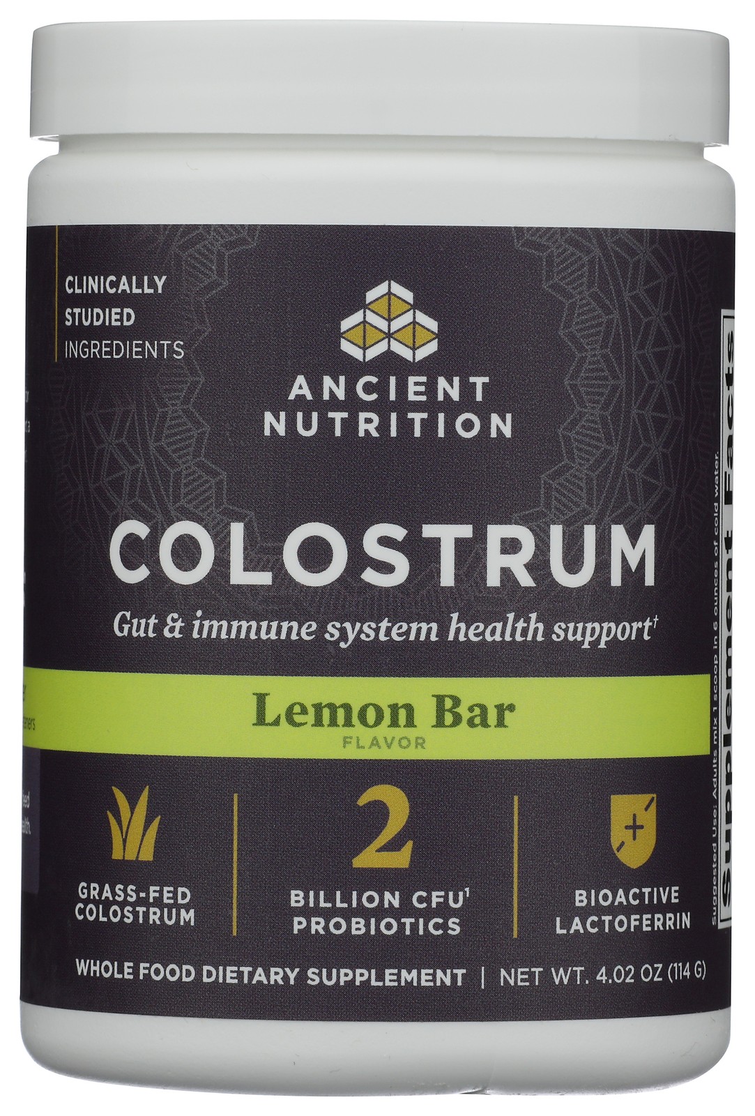 Colostrum Dietary Supplement Lemon Bar Flavor By Ancient Nutrition Powder 1 Pack
