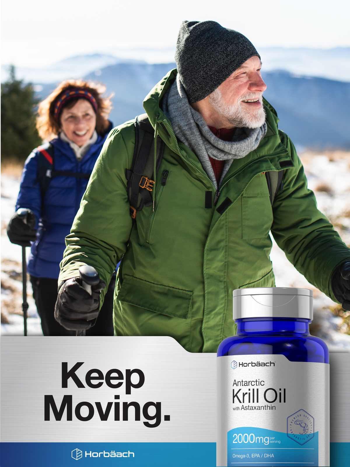 Horbaach Krill Oil 2000mg | 60 Softgel Capsules | Omega 3, EPA, DHA, Astaxanthin