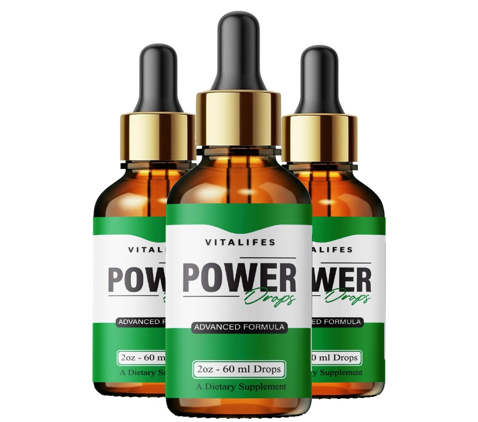 (3 Pack) Power Drops Extra Strength Supplement PowerDrops Liquid Formula (2oz)
