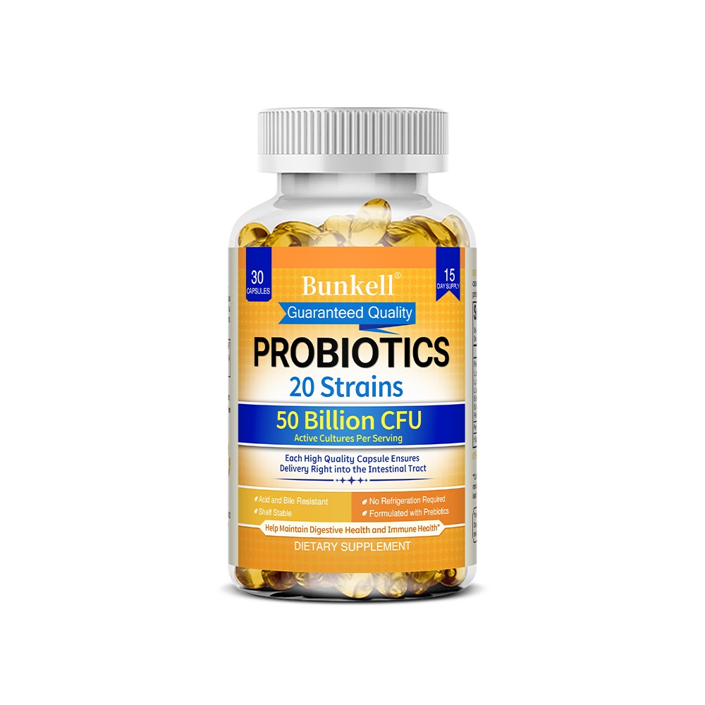 Probiotics 20 Strains 50 Billion Cfu Softgels Bolsters Immunity Digestion Health