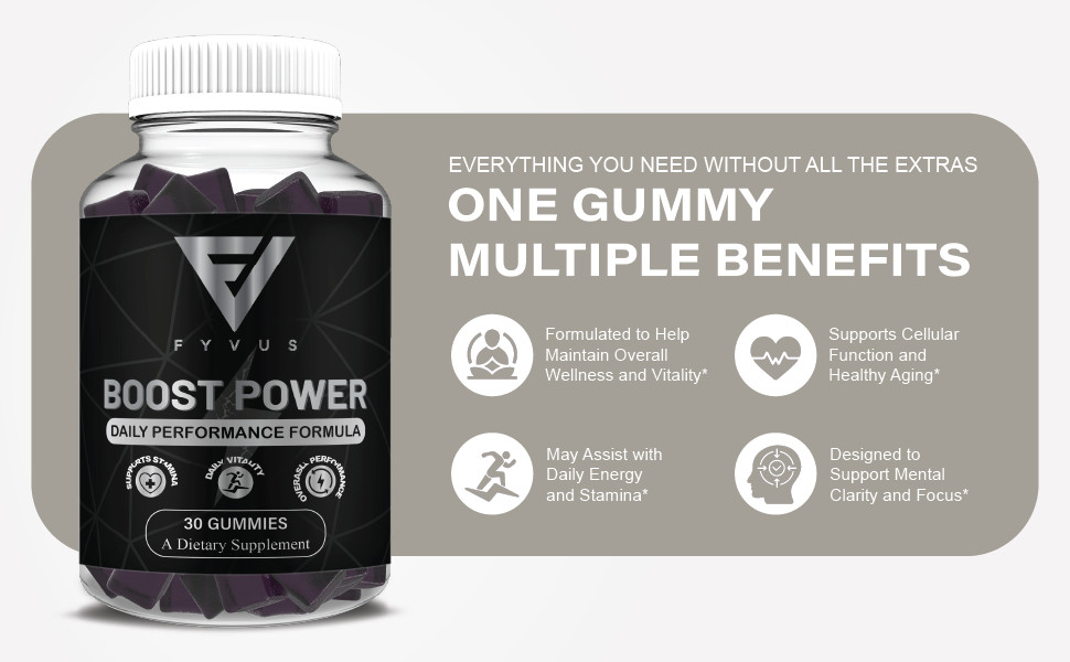 (3 Pack) Boost Power Gummies, Boost Power Male Performance Gummy (90 Gummies)