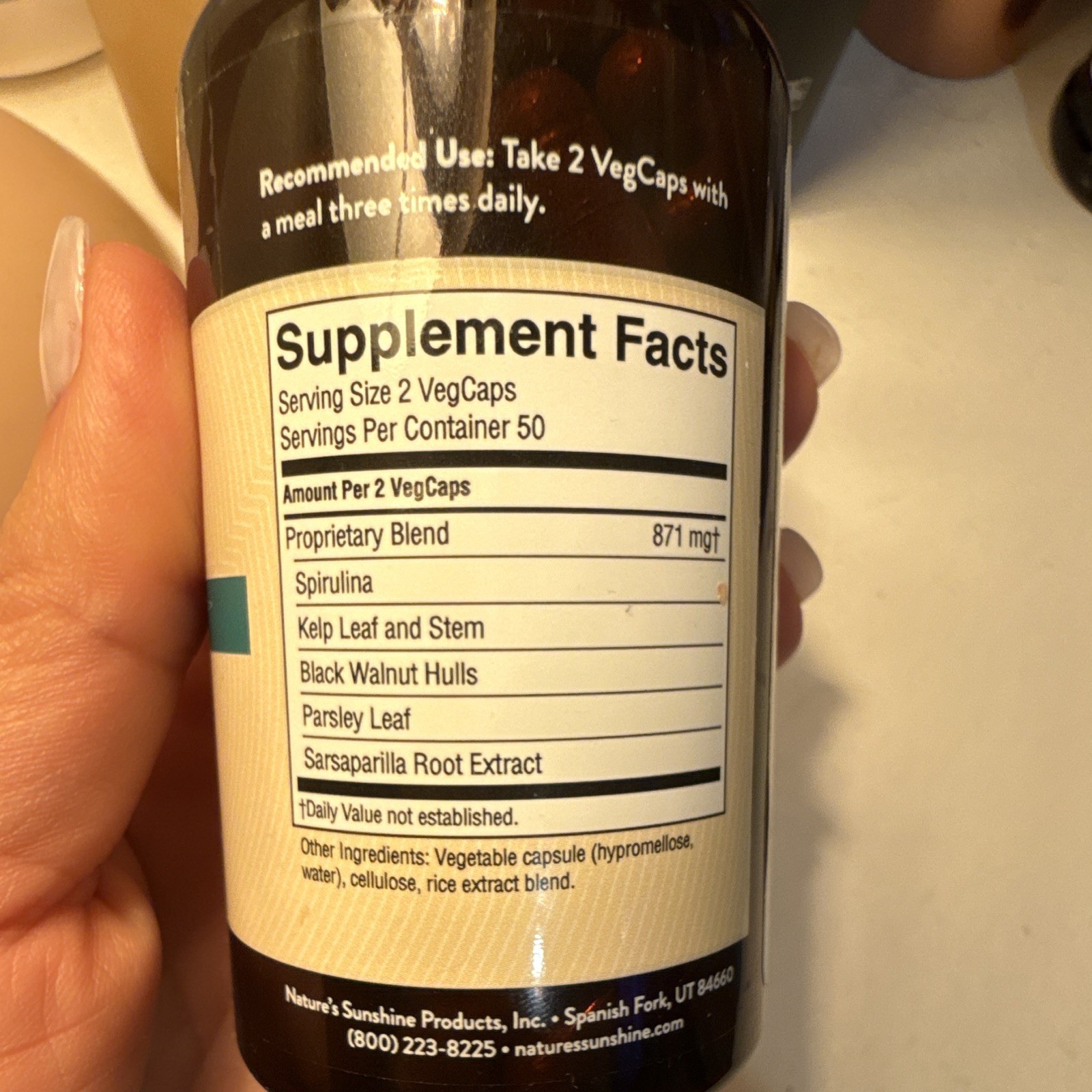 Nature’s Sunshine Thyroid Activator Thyroid Support Veg 100 Caps 871mg