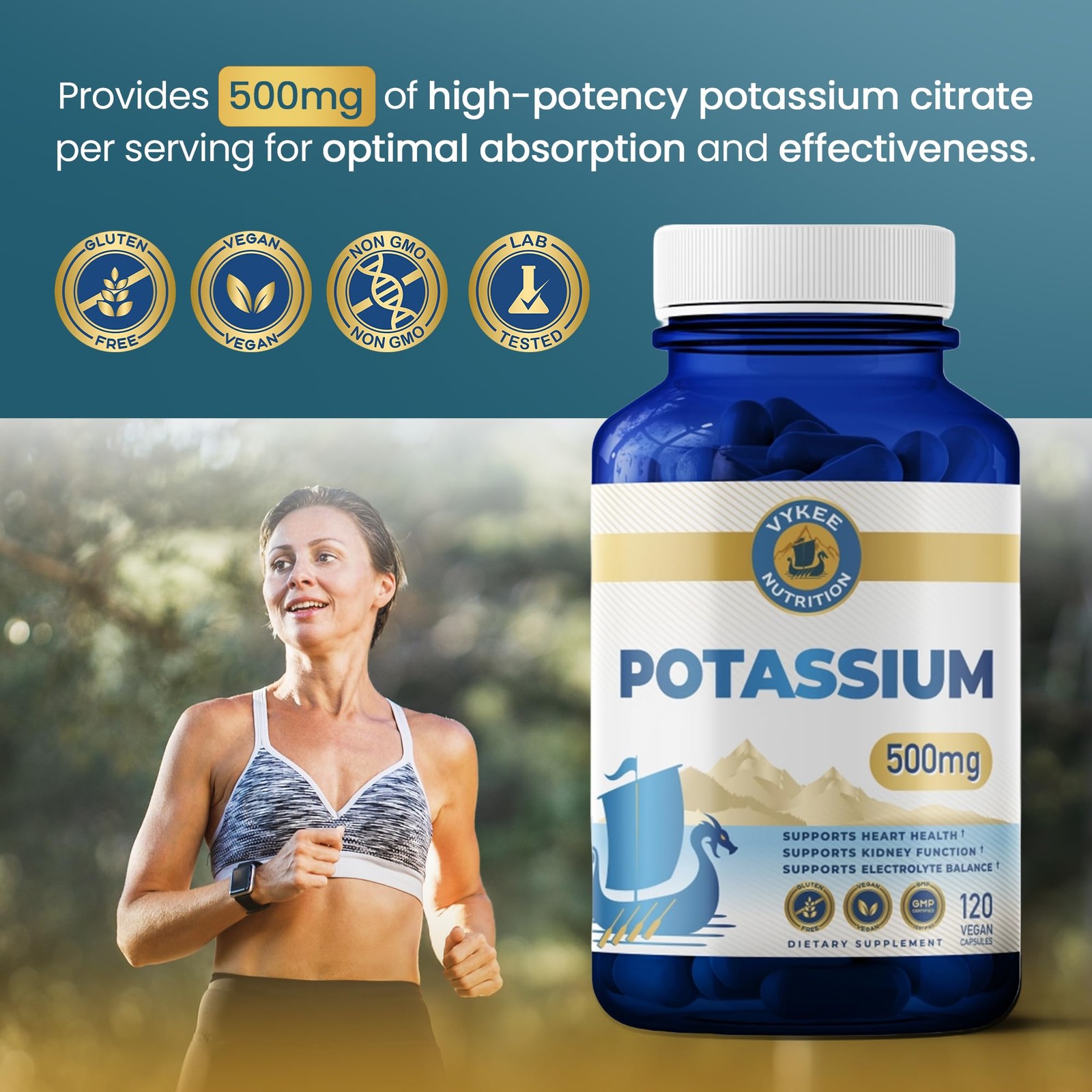 Potassium Citrate Capsules – 120 Count (Pack of 1)