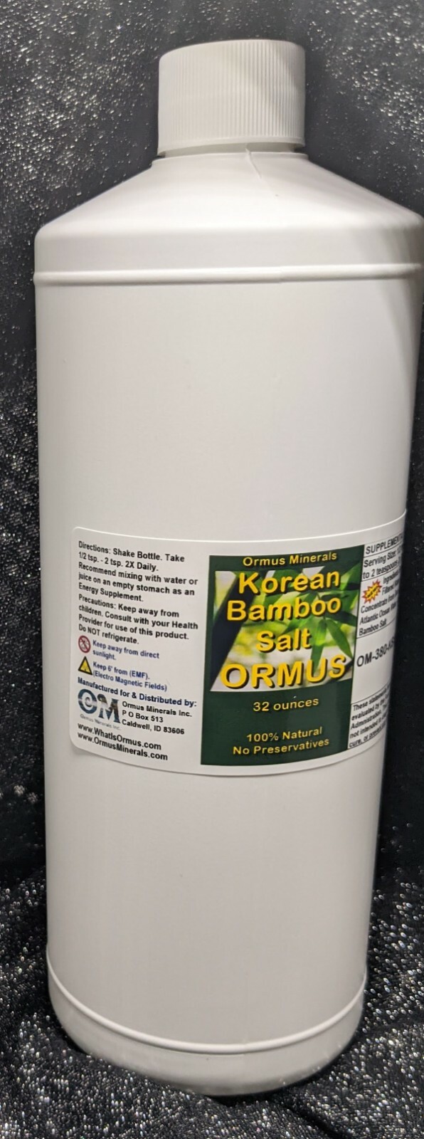 Korean Bamboo Salt Ormus Mental Health Clarity Potassium Immunity 32oz