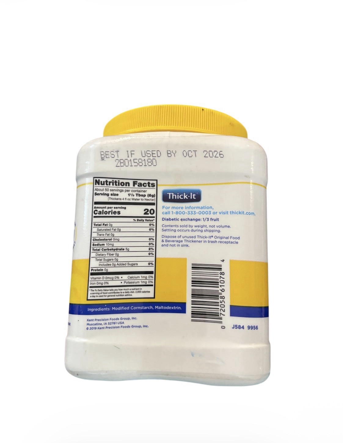 Thick-It Original Food & Drink Thickener Unflavored 10 oz. Canister