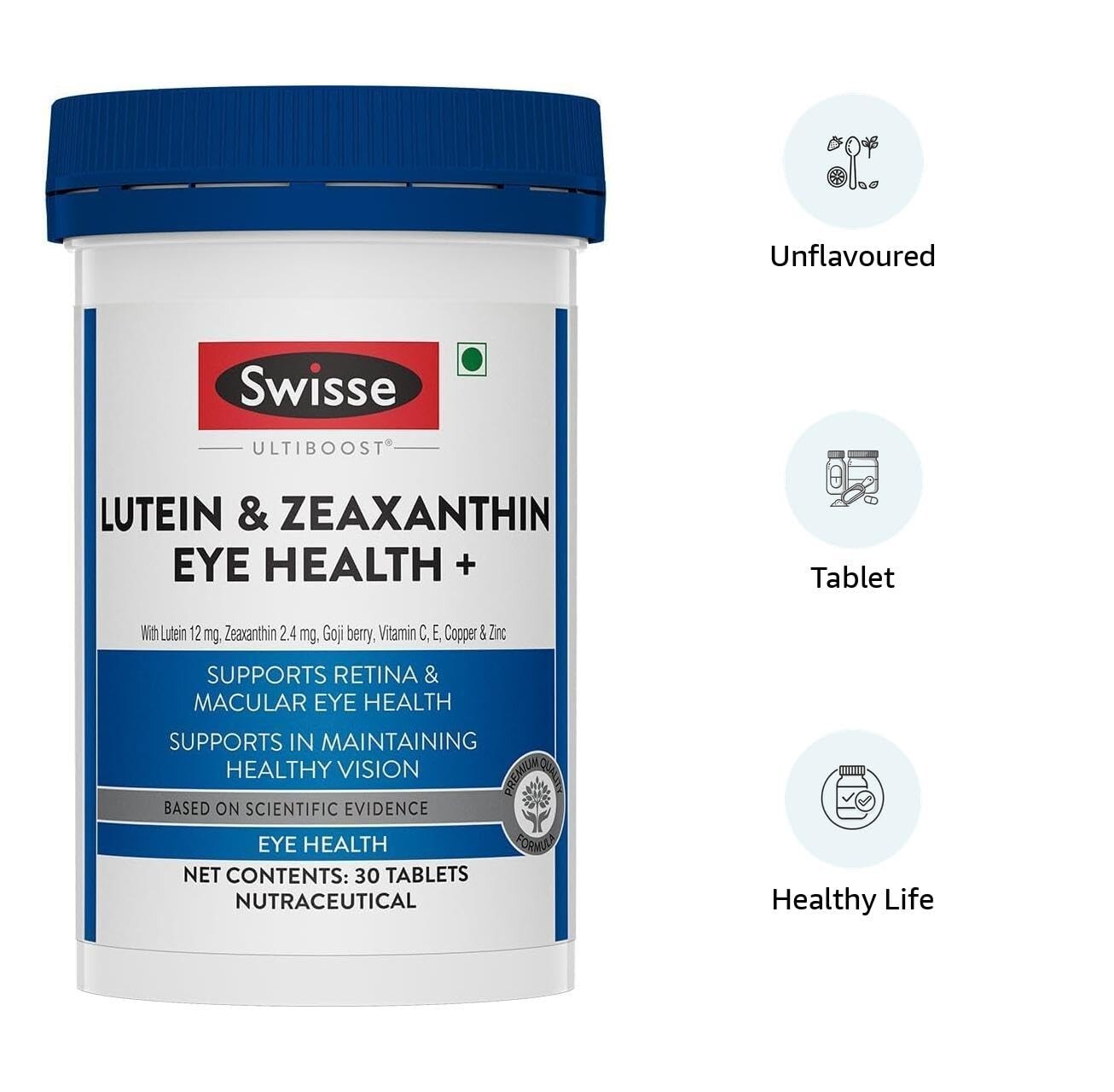 Swisse Eye Health+ with Lutein & Zeaxanthin Reduces Digital Strain – 30 Tablets