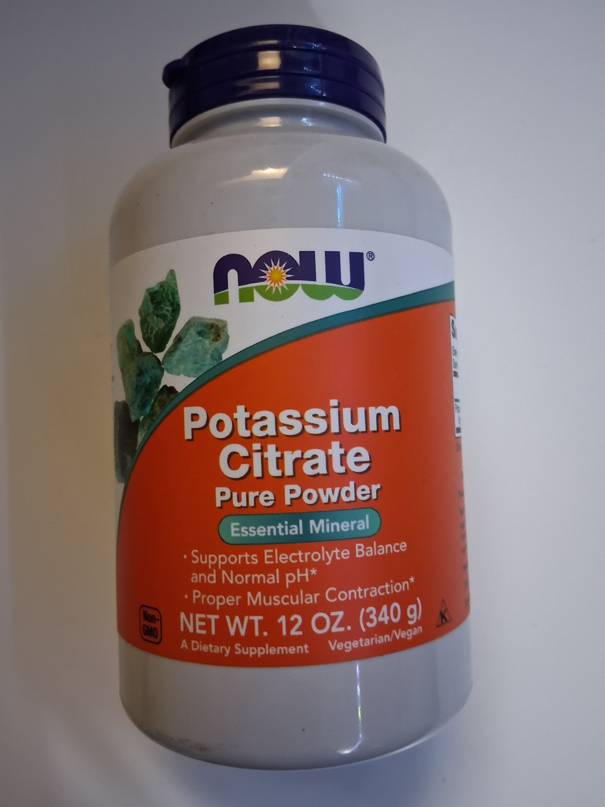 Pure Potassium Citrate Powder 12oz 340g 243 Servings Non-GMO Vegan Exp 2028