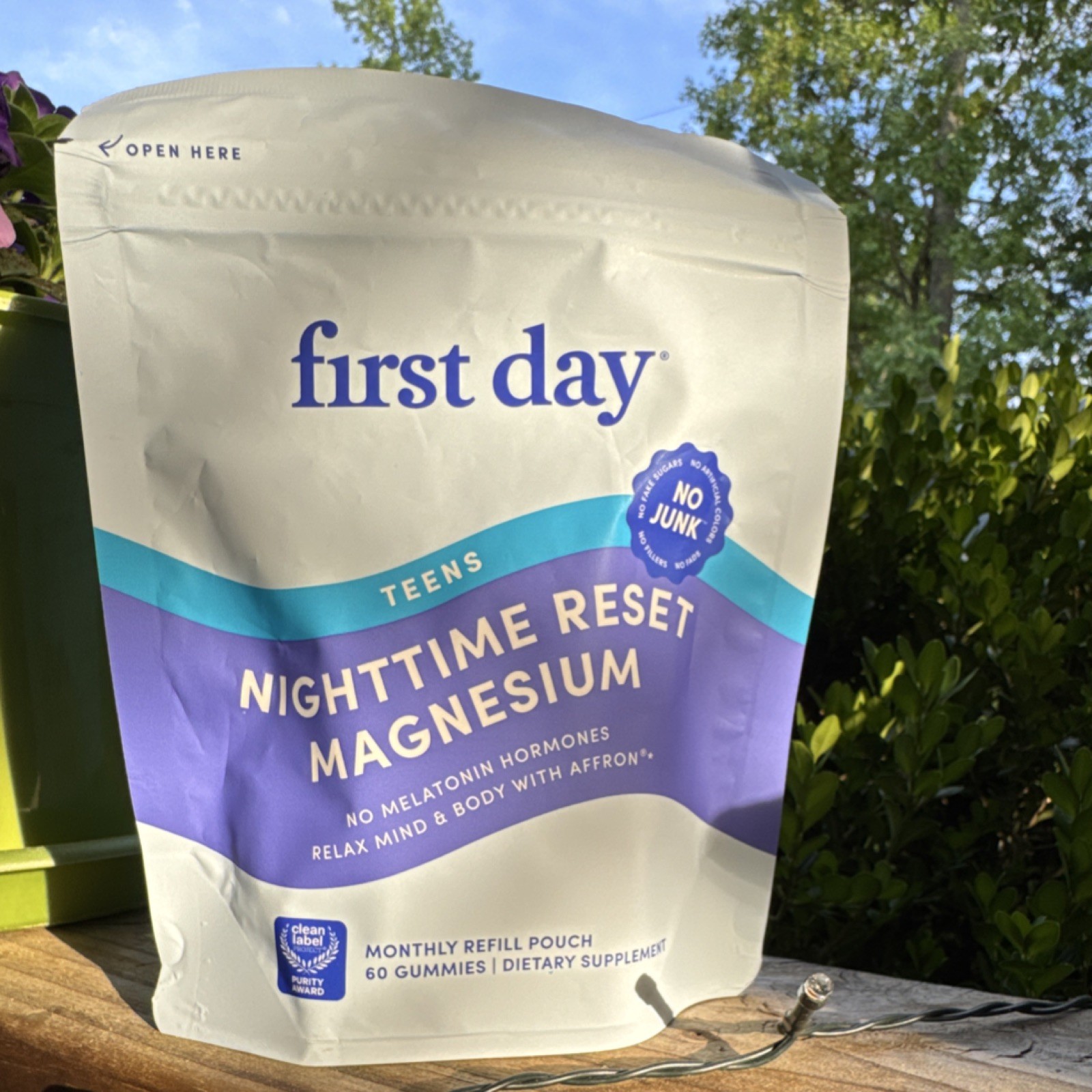 First Day Nighttime Magnesium Gummies Magnesium Citrate Teens Relax 60 ct