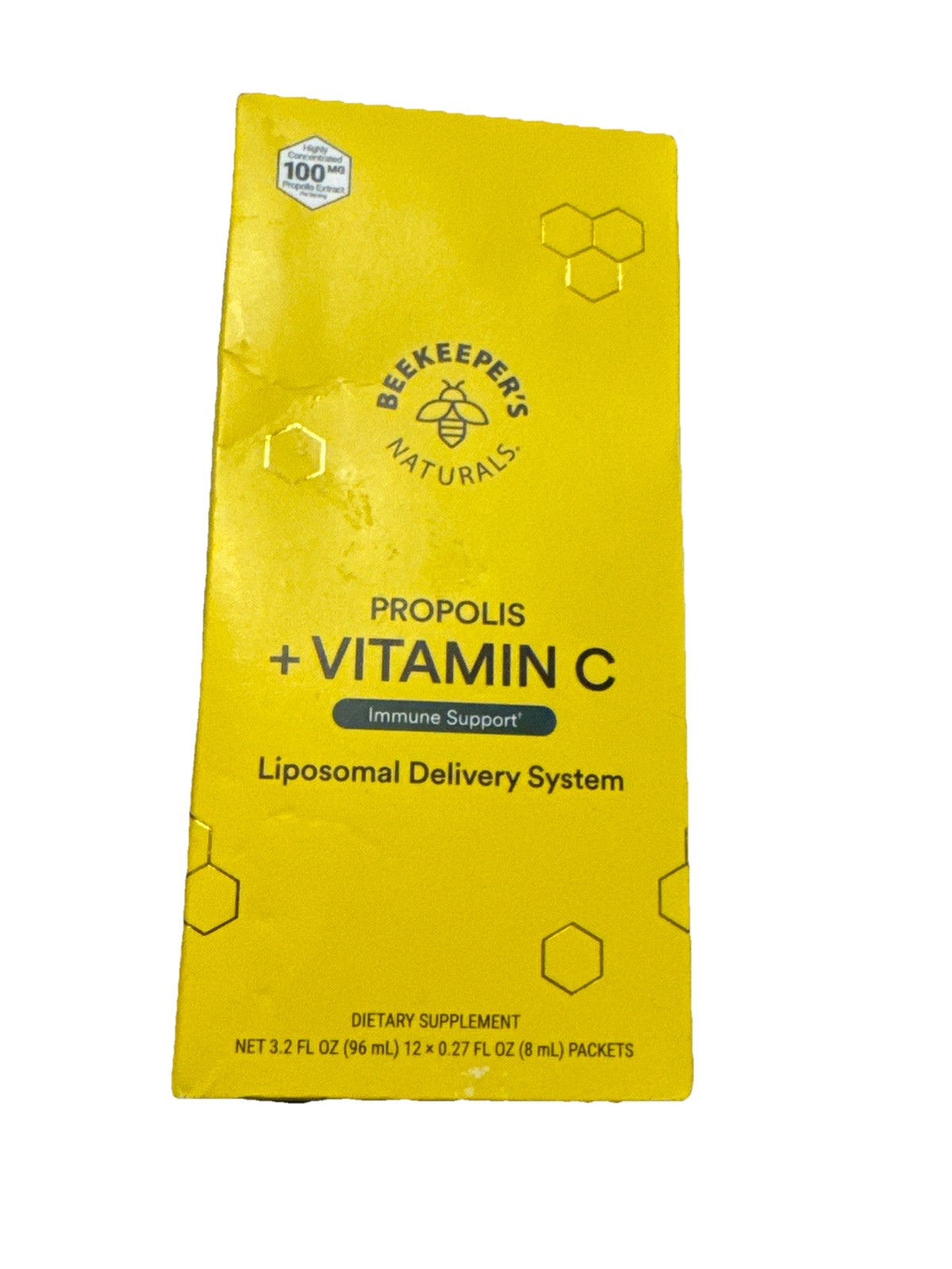 Beekeeper’s Naturals, Propolis + Vitamin C **9 Packets 0.27 Fl Oz (8 Ml)