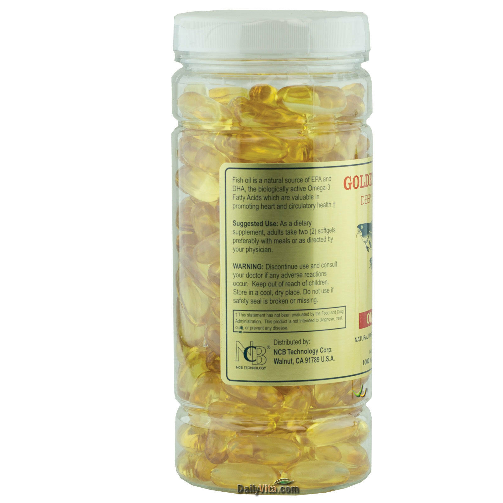 2 Bottles x 200 Caps Deep Sea Fish Oil Omega-3 EPA DHA