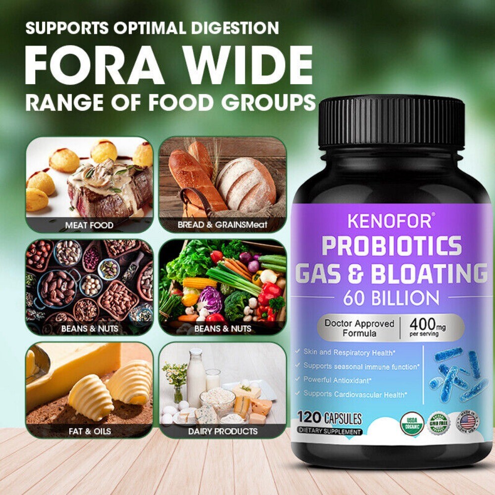 Probiotic Gas & Bloating Relief -Powerful Antioxidant and Supports Heart Health