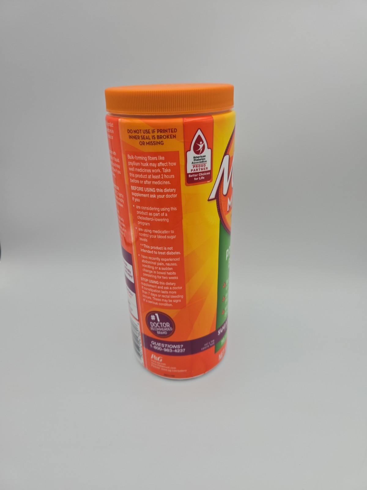 Metamucil Premium Blend Sugar-Free with Stevia – Orange (72 teaspoons) 06/2027