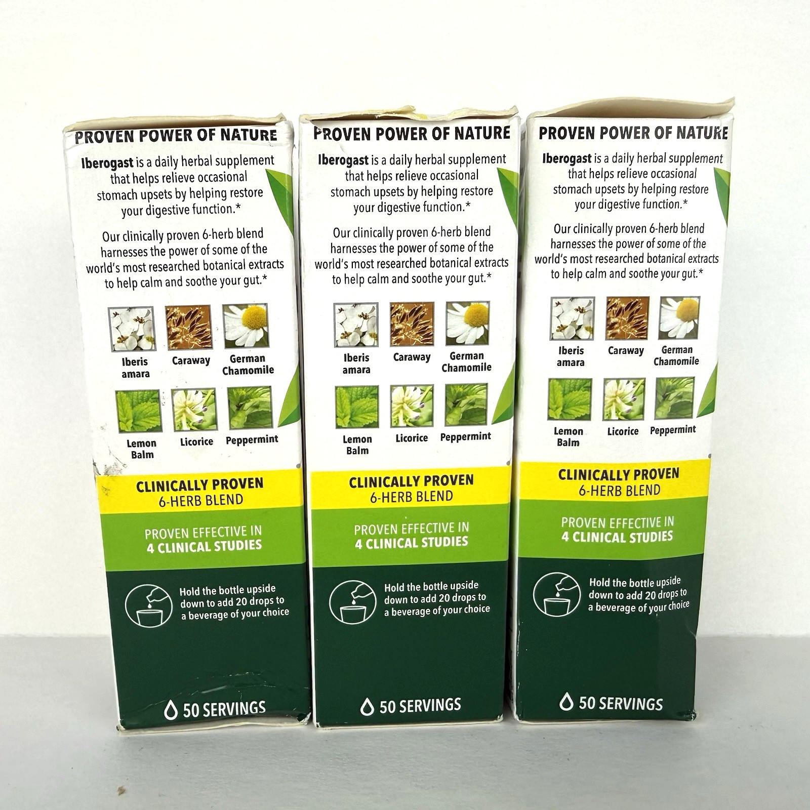 Iberogast Dual Action Digestive Relief Liquid Drops 1.69fl oz x 3 bottles