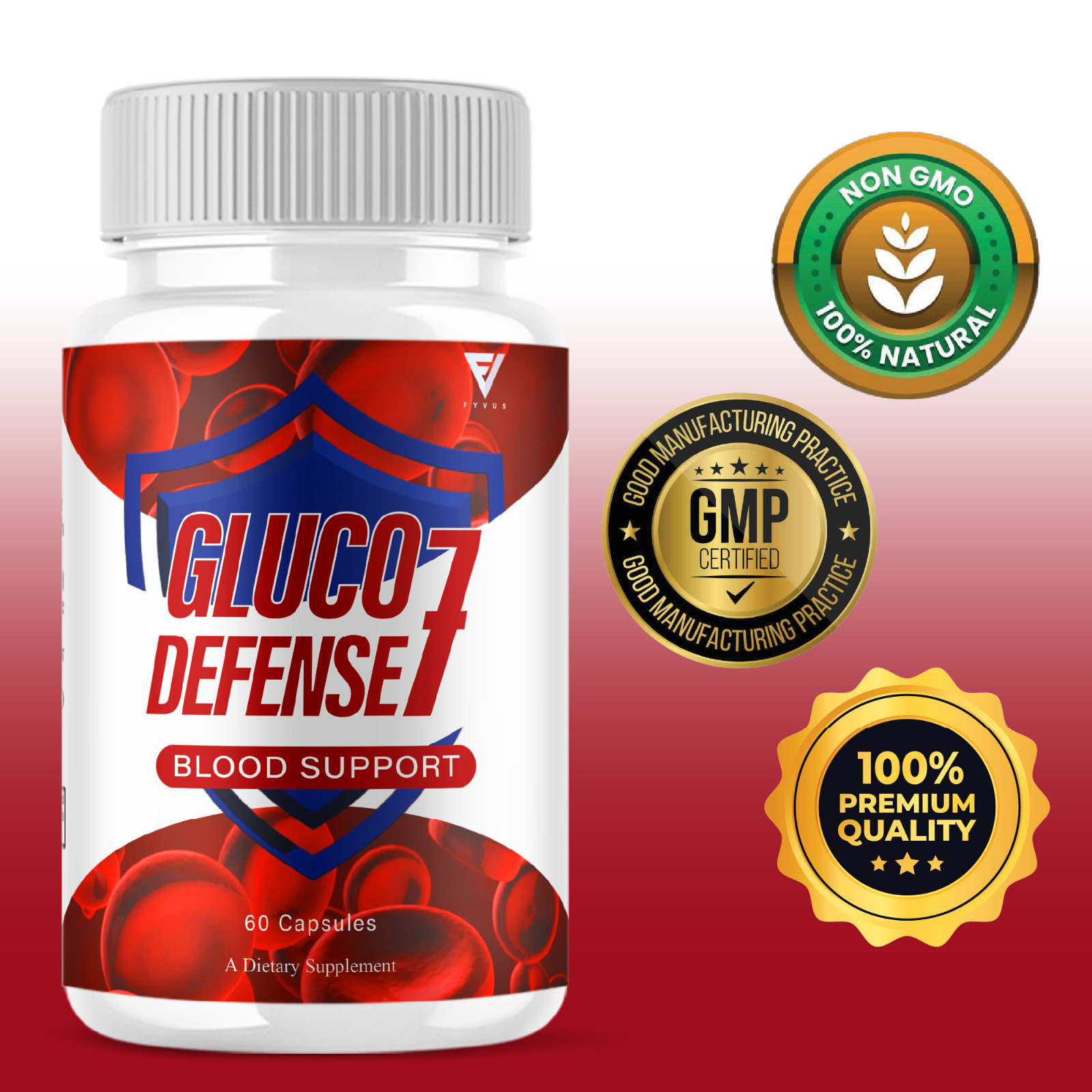 (2 Pack) Gluco Defense 7 Capsules, GlucoDefense7 Daily Formula (120 Capsules)