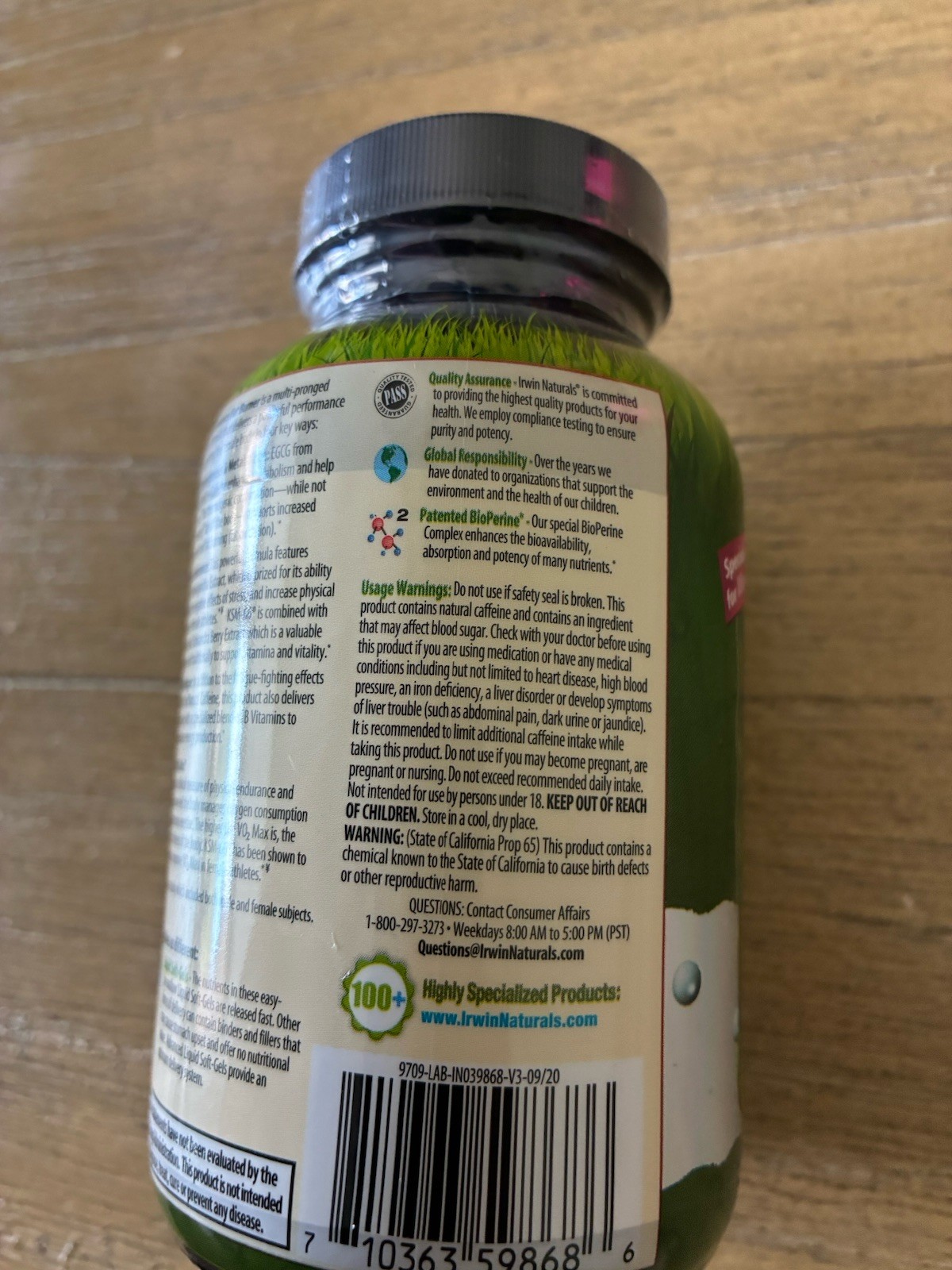 Irwin Naturals VO2 Max Performance Fat Burner BiopPerine 60 Liquid Softgels NEW