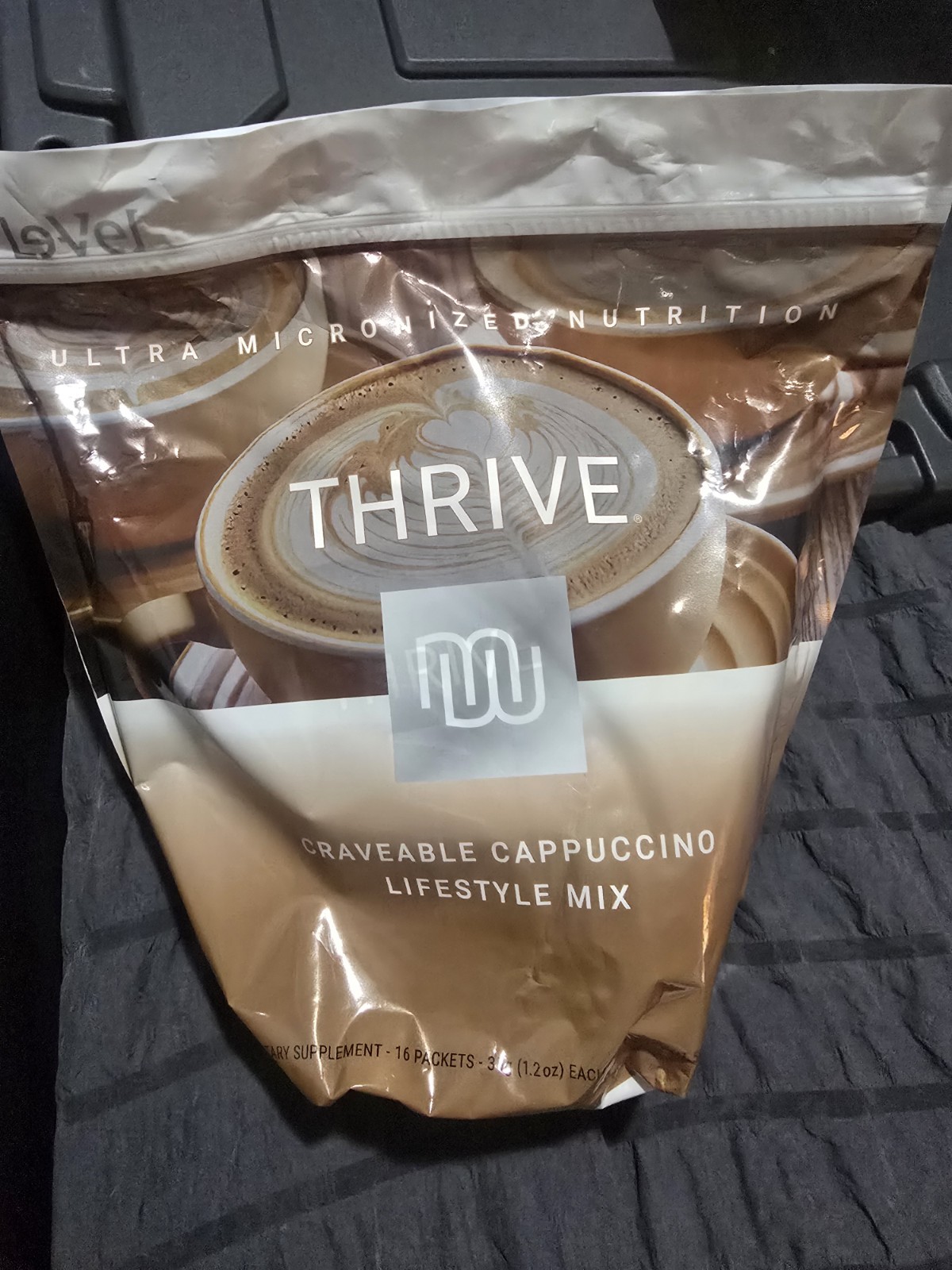 Le-Vel THRIVE Cappuccino Micronized Lifestyle Mix Powder Weight Mgmt, 16 Packets
