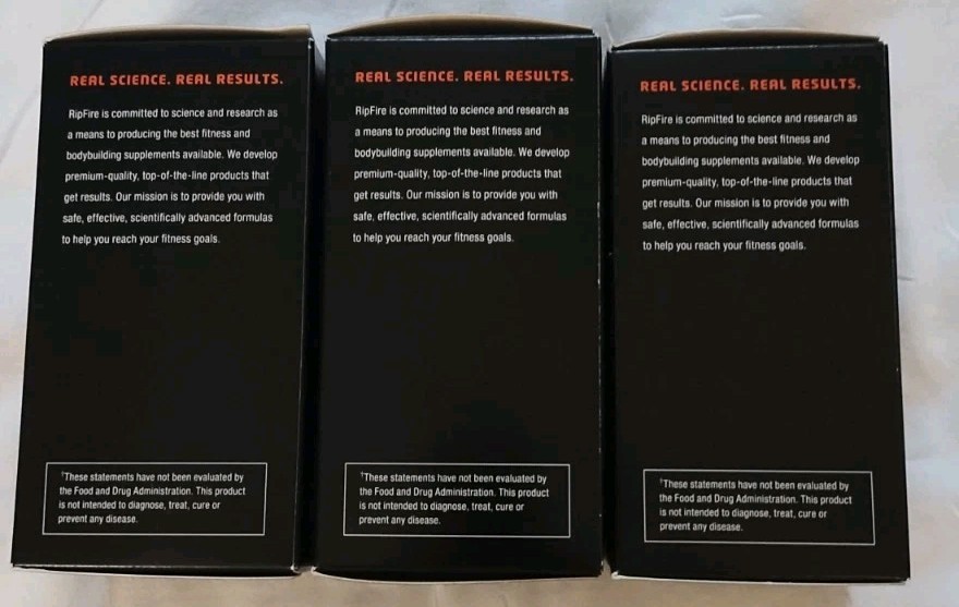 3X RipFire Xcelerate Pre-Workout Dietary Supplements 90 Tablets Each Full Energy