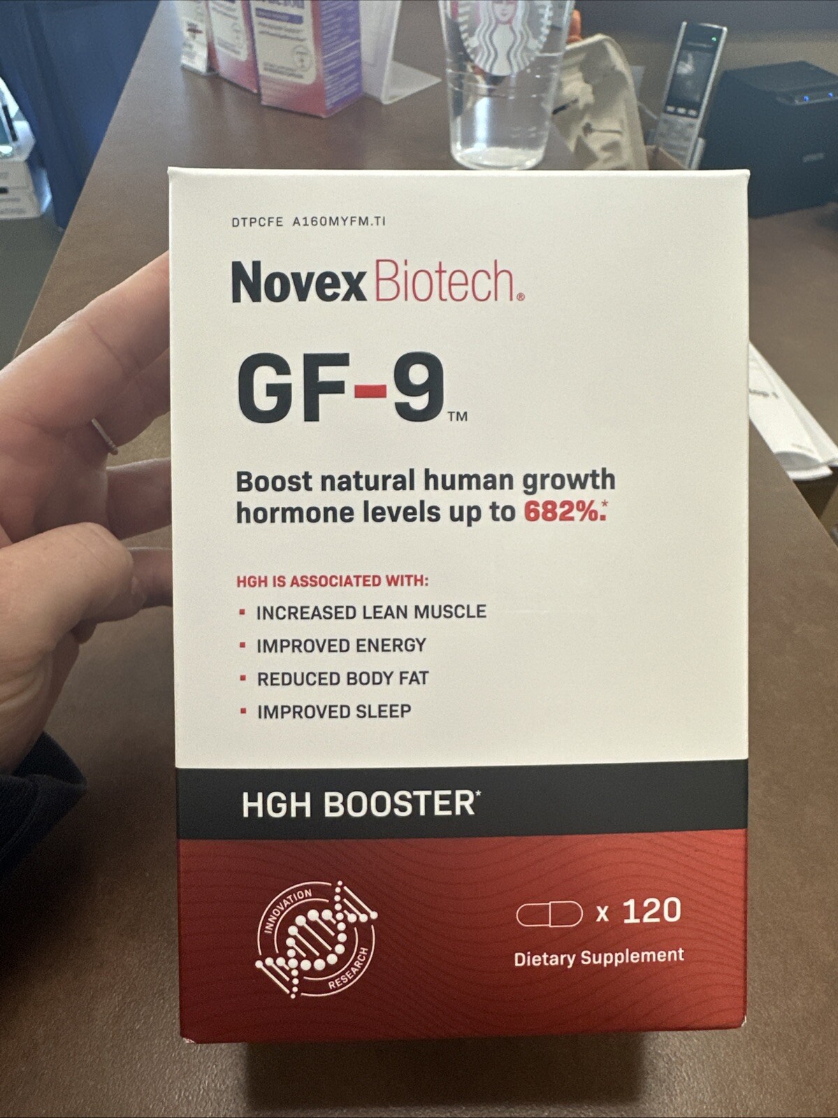 GF-9 Novex Biotech Natural Growth Hormone 120 Capsules Maximum Exp 10/24 New