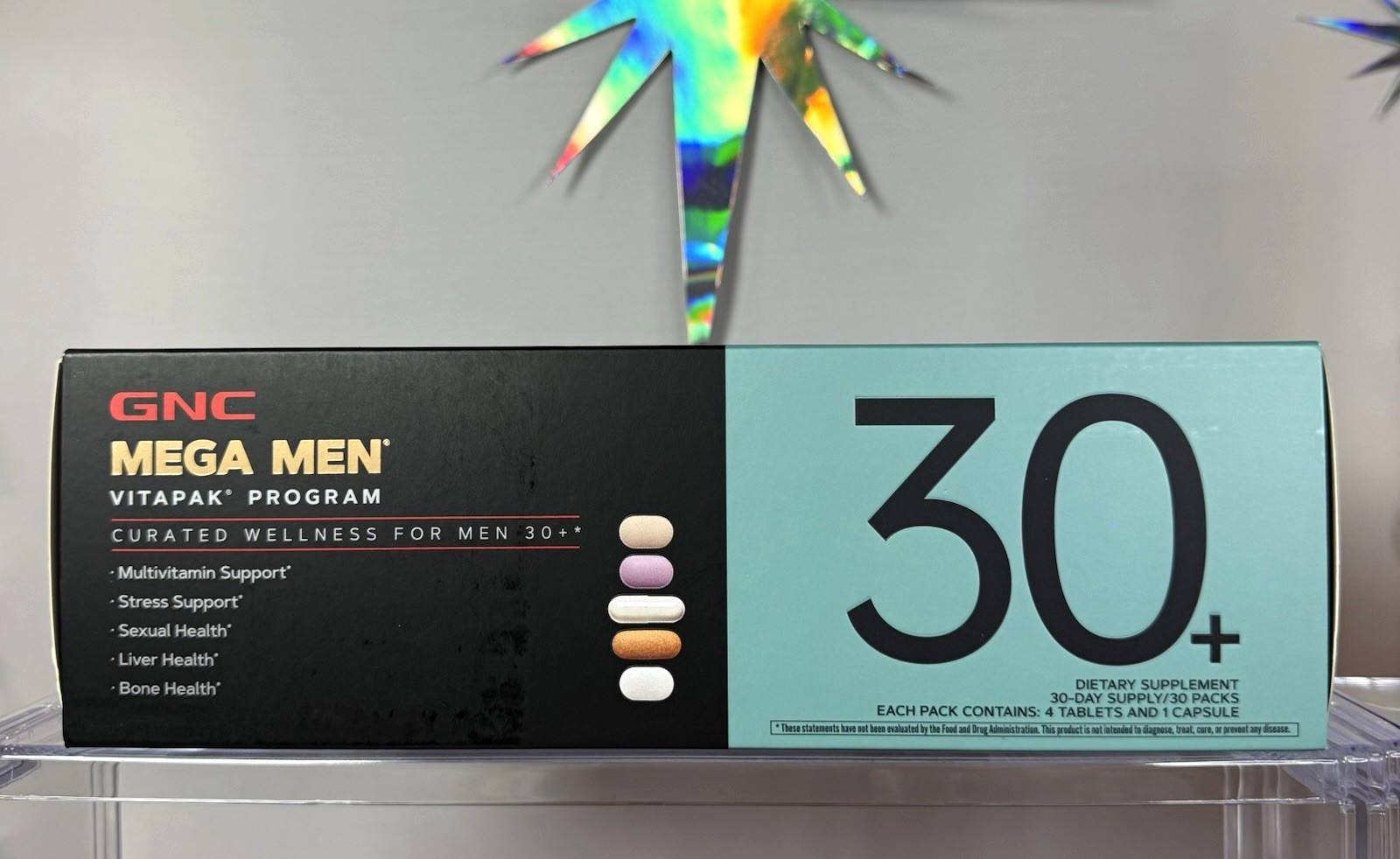GNC Mega Men Vitapak Program 30+ Multivitamin 30-Day Supply 30 Packs