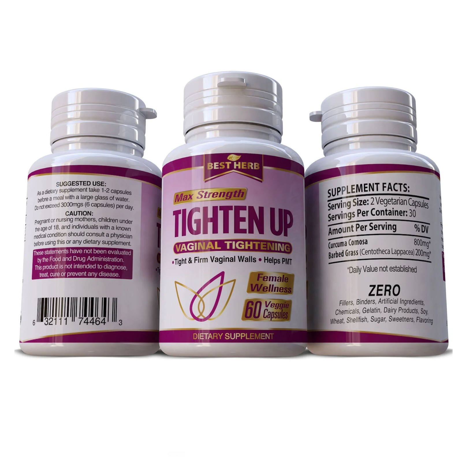 Curcuma Comosa Pills Tightening Stop ODOR PMS Vaginal Wall Tighten 60 cap