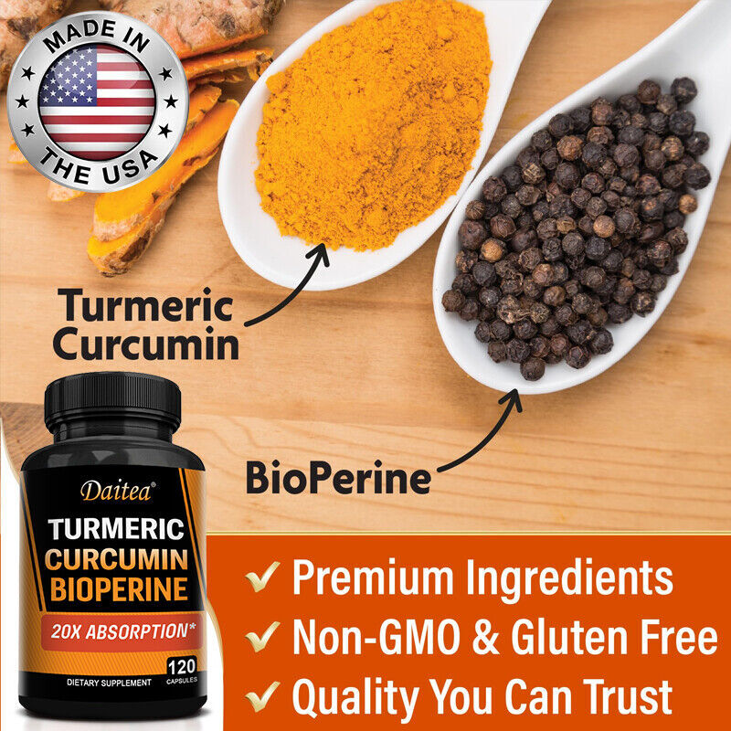 Organic Turmeric Capsules | Curcumin & Piperine High Dose 2500mg Daily Dose T…