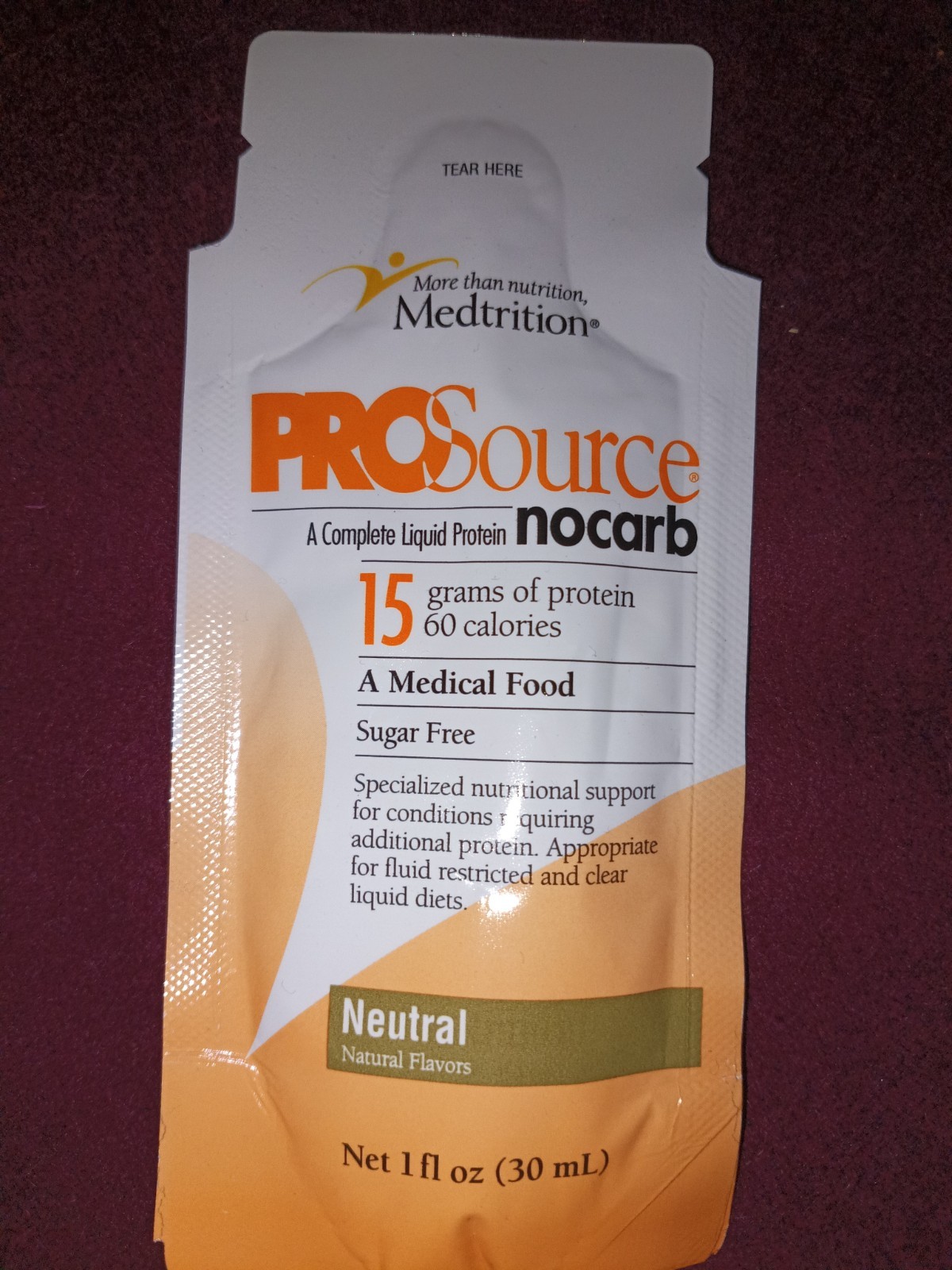 Medtrition ProSource Protein NoCarb Neutral Packets 1 fl. oz – 60 Packets
