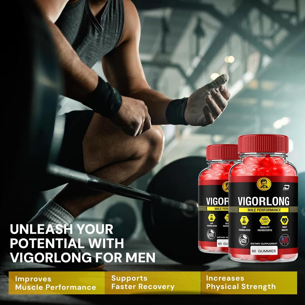 (3 Pack) VigorLong Gummies for Men – Vigor Long Male Gummies All-Natural