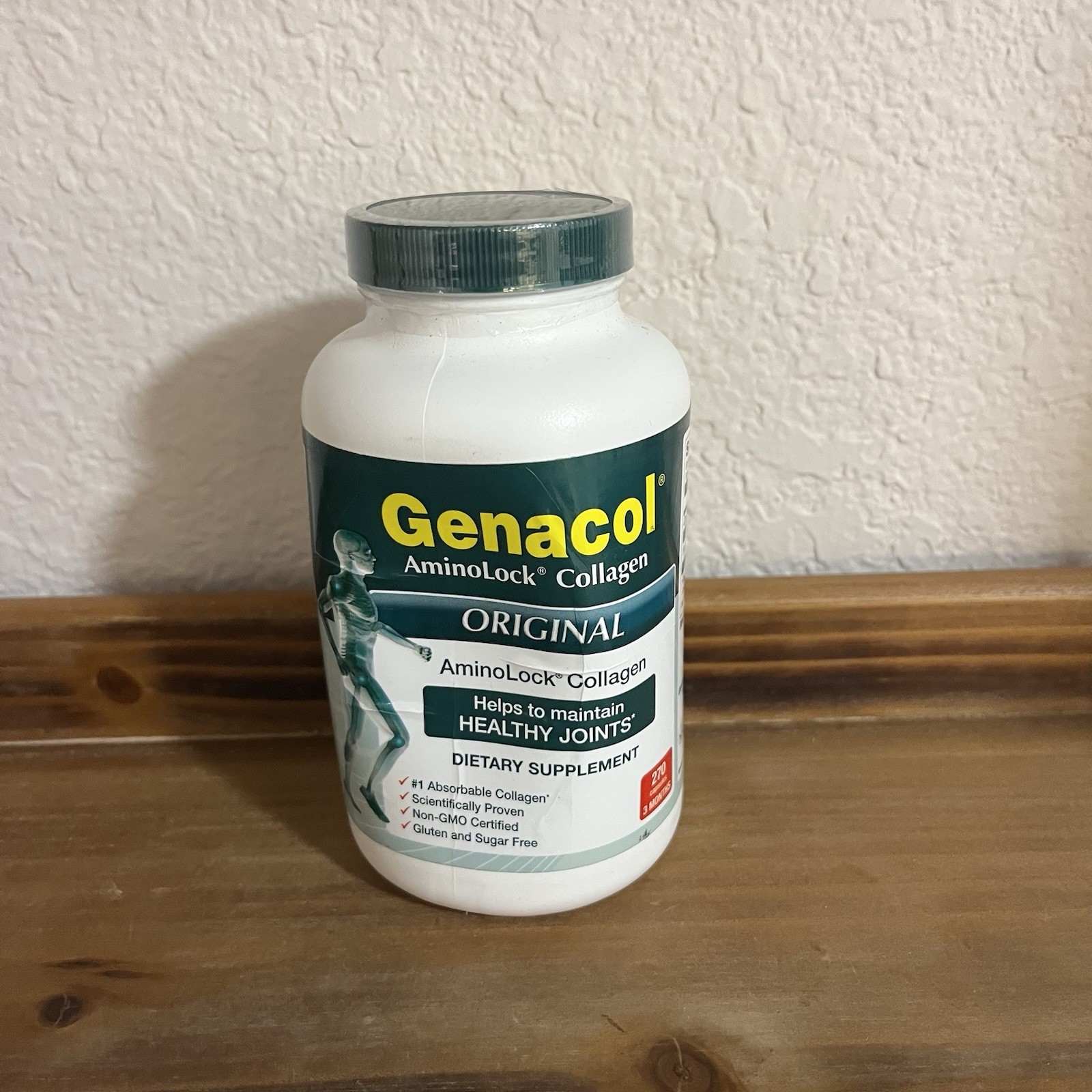 Genacol AminoLock Collagen Original Joint Supplement, 270 Capsules, Exp 01/2028