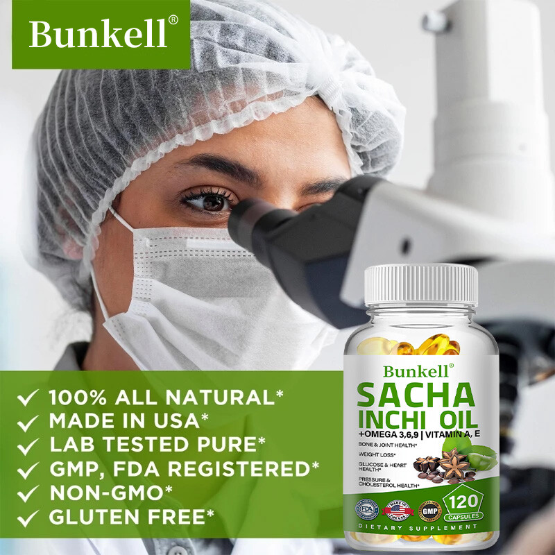 500mg Sacha Inchi Oil Capsules Organic Dietary supplements Antioxidant