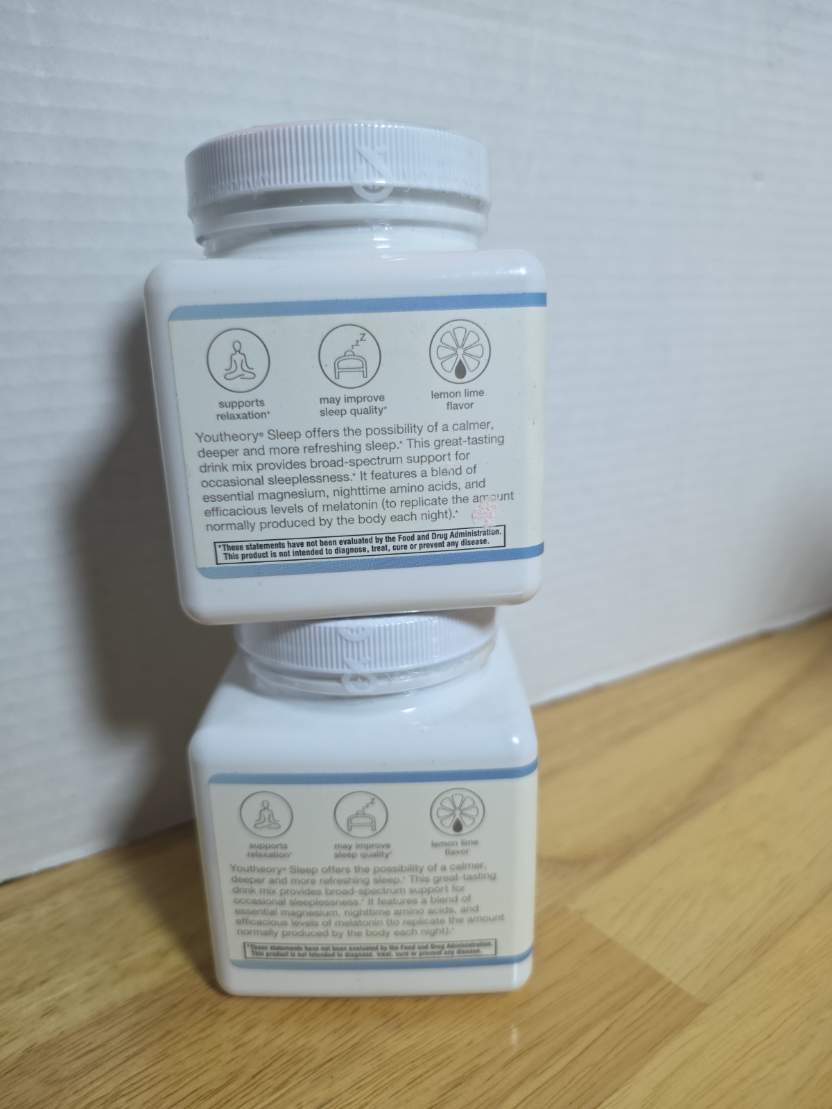 2 Youtheory Sleep Nighttime Advanced Powder Restore Sleep Dietary Supplement 6oz