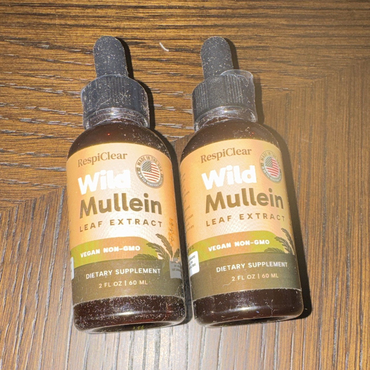 RespiClear Wild Mullein Leaf Extract Vegan Non-GMO Liquid Drops 2 fl oz