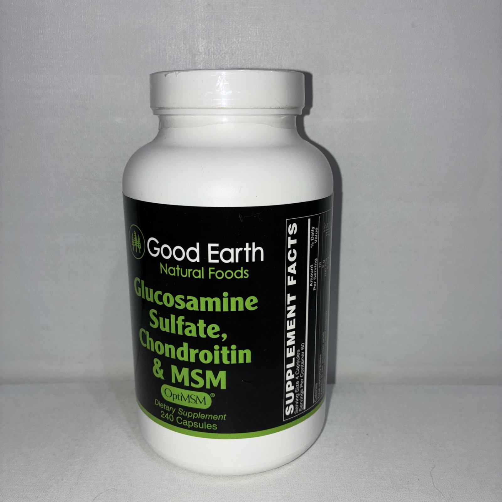 Glucosamine Sulfate Chondroitin & MSM 240 Capsules / Exp 09/2027
