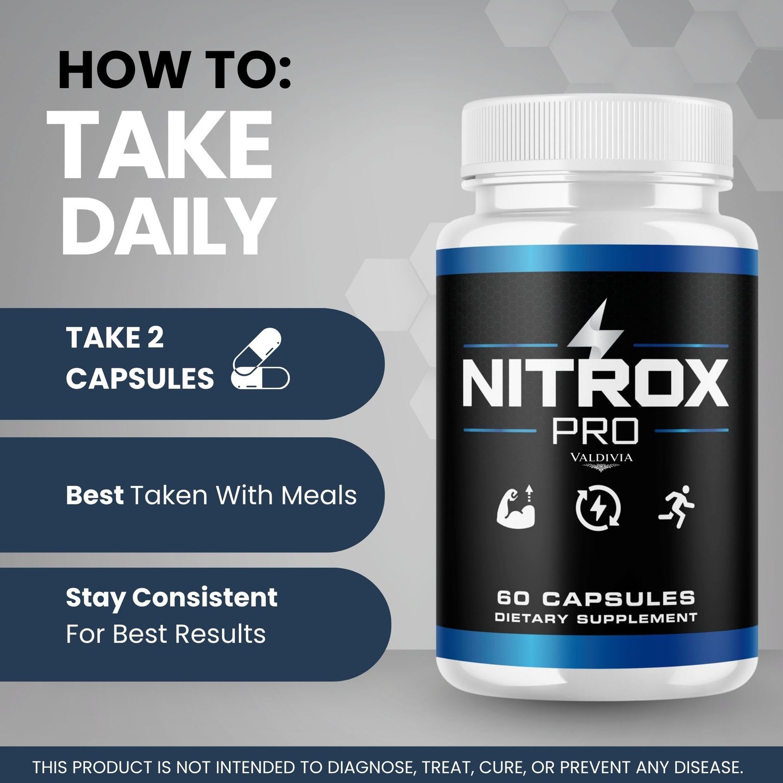 NitroxPro Nitric Oxide Blood Flow Support Supplement Capsules 5 Pack 300Ct