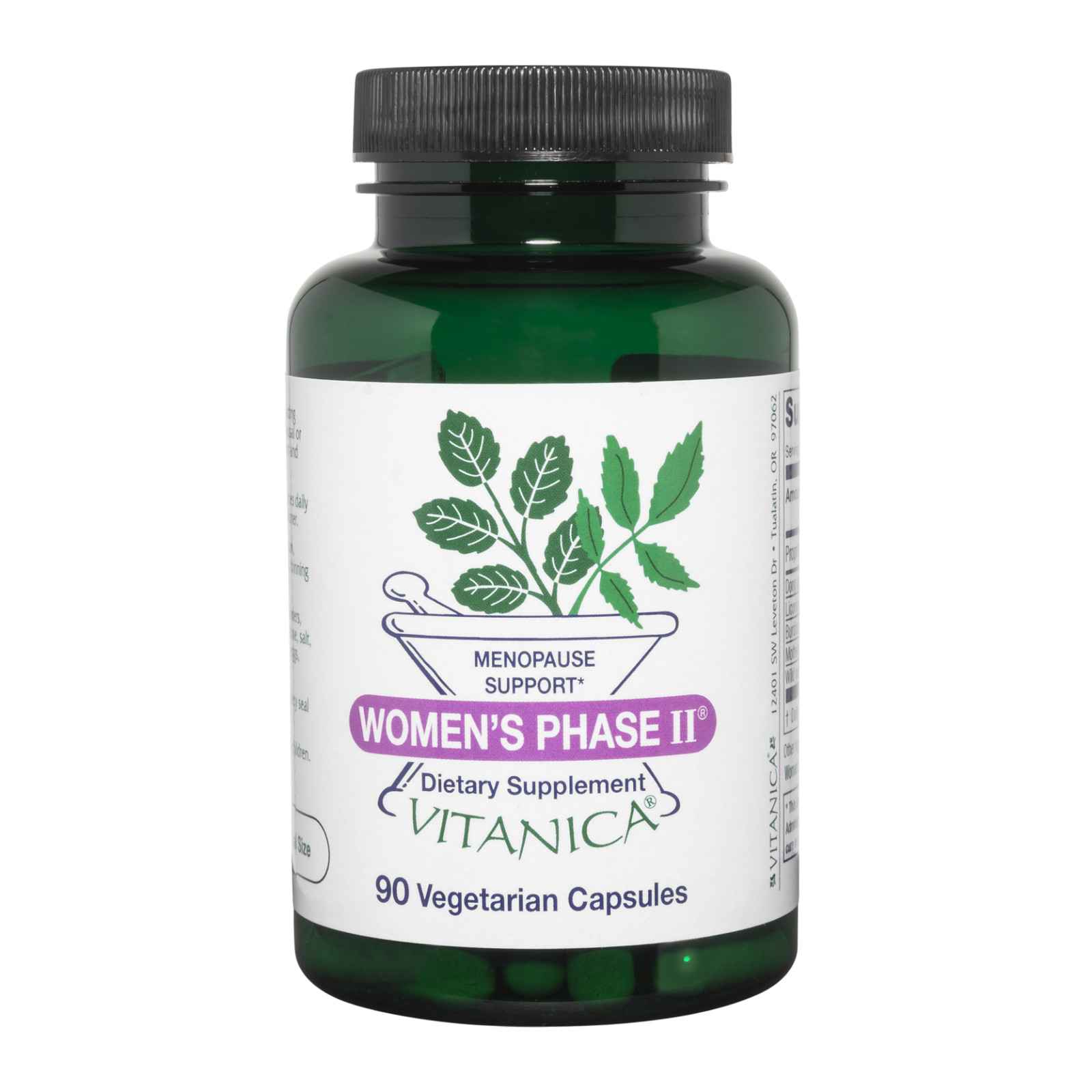 Vitanica Women’s Phase II, Menopause Support, Vegan, 90 Capsules