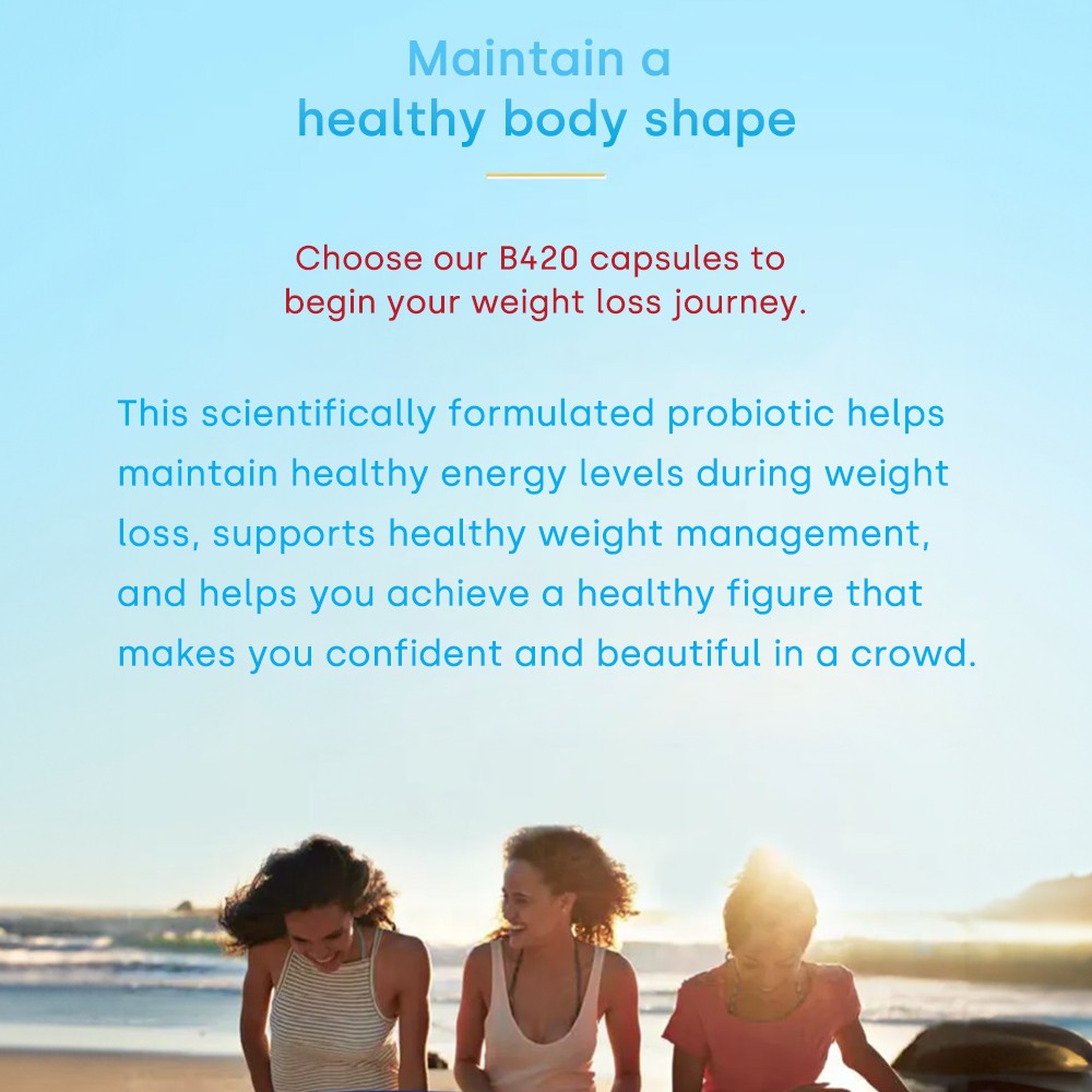 B420 10 Billion CFU To Improve Shape,Metabolism Support,For Women Men,120Capsule