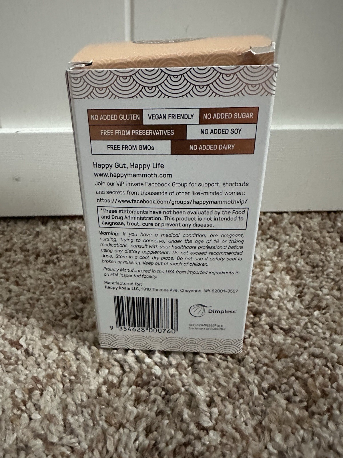 Happy Mammoth Ultimate Cellulite Control 72 Vegan Capsules Exp 09/2027 New
