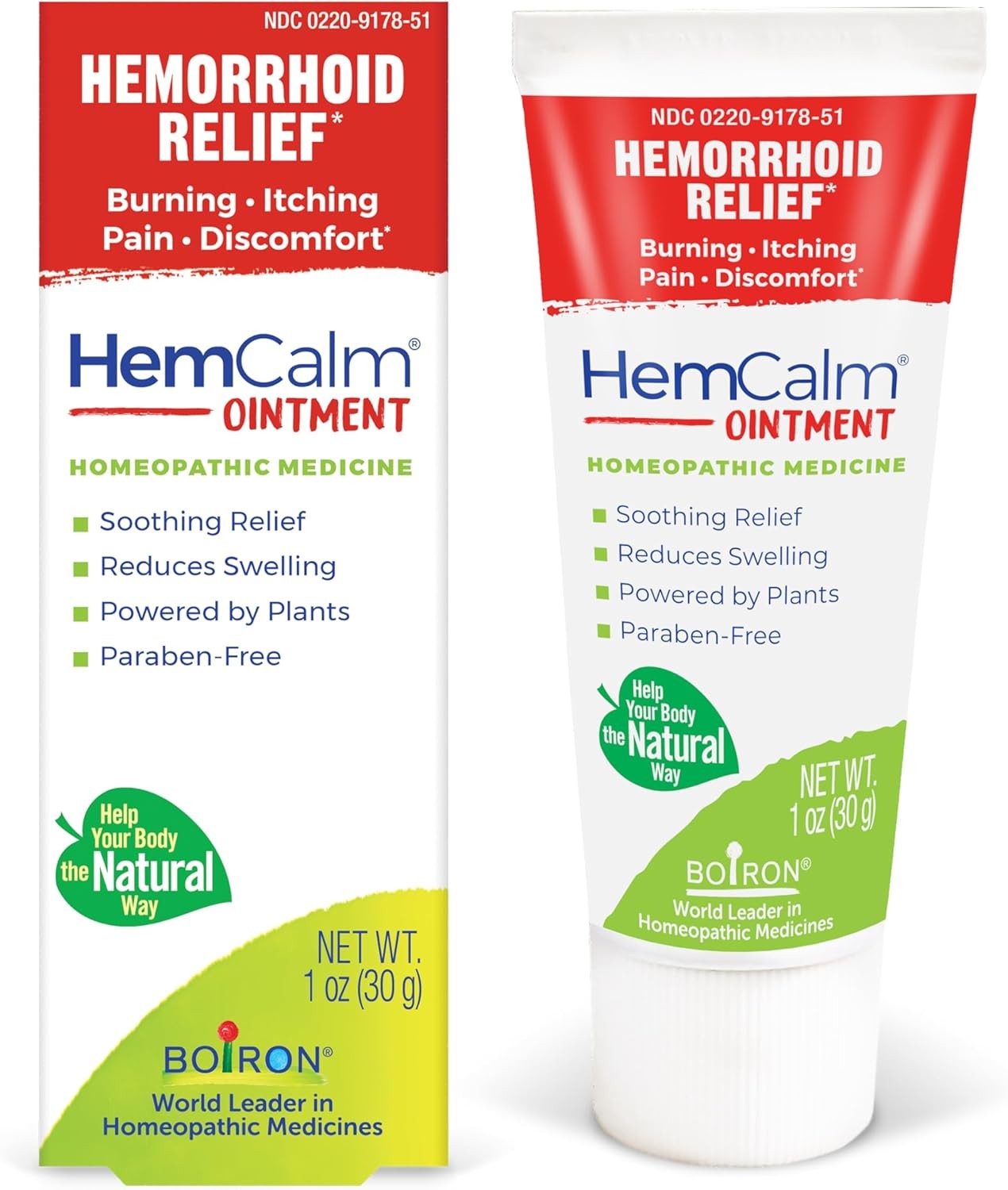 Boiron HemCalm Ointment for Hemorrhoid Relief of Pain, 1 oz