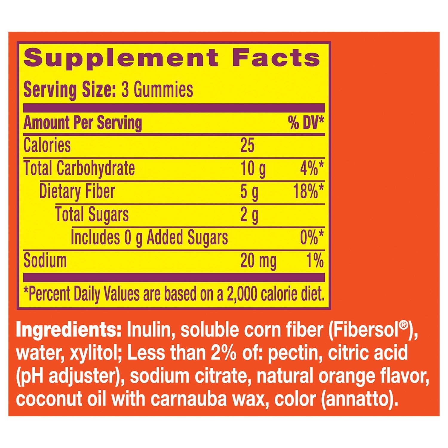 Metamucil Fiber Sugar-Free Gummies, Orange, 150 ct.