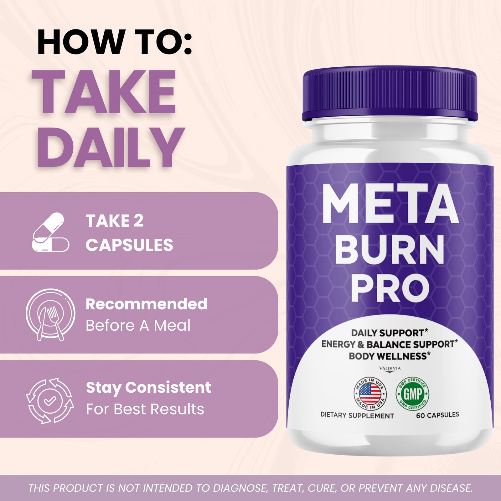 Valdivia (5 Pack) MetaBurn Pro 300 Capsules 5 Pack Dietary Supplement Made