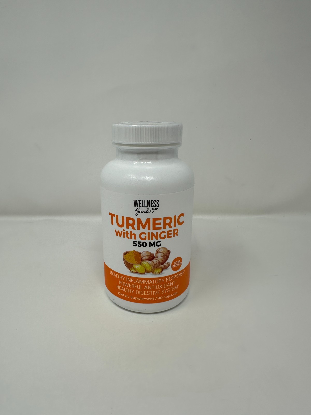 Wellness Garden Turmeric with Ginger – 550mg | 90 Capsules | Exp. 09/2028