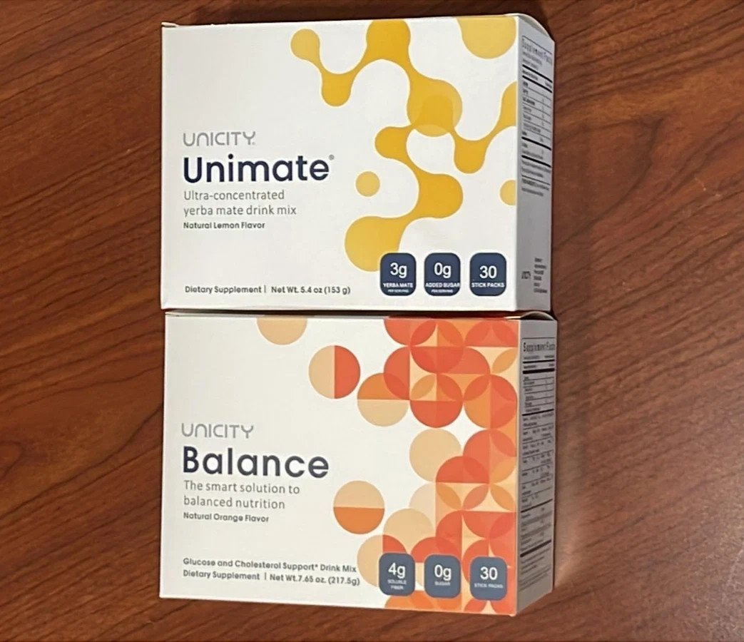 Unicity Unimate Lemon + Balance Orange Flavor Pack