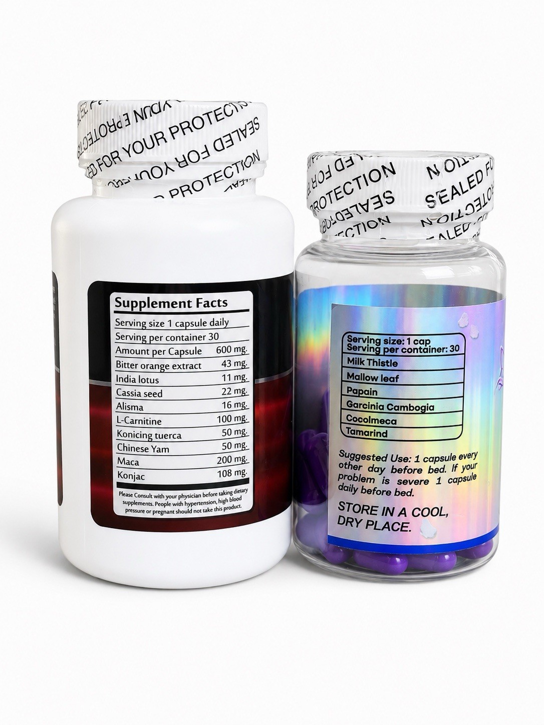 LUZE Fit Intensity & Tummy Tuck Intense Detox Dietary Supplement Bundle 30caps