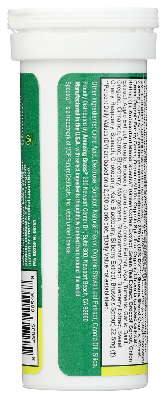 Amazing Grass Lemon Lime Fizzy Green Tablets Superfood Dietary 10 Ct 6 Pack