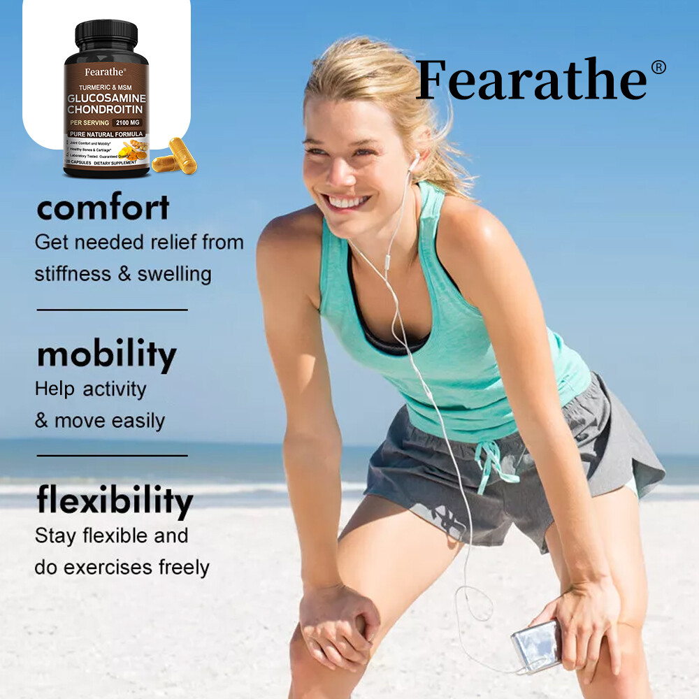 Glucosamine Chondroitin Msm Turmeric Capsules Healthy Bones Joints Support