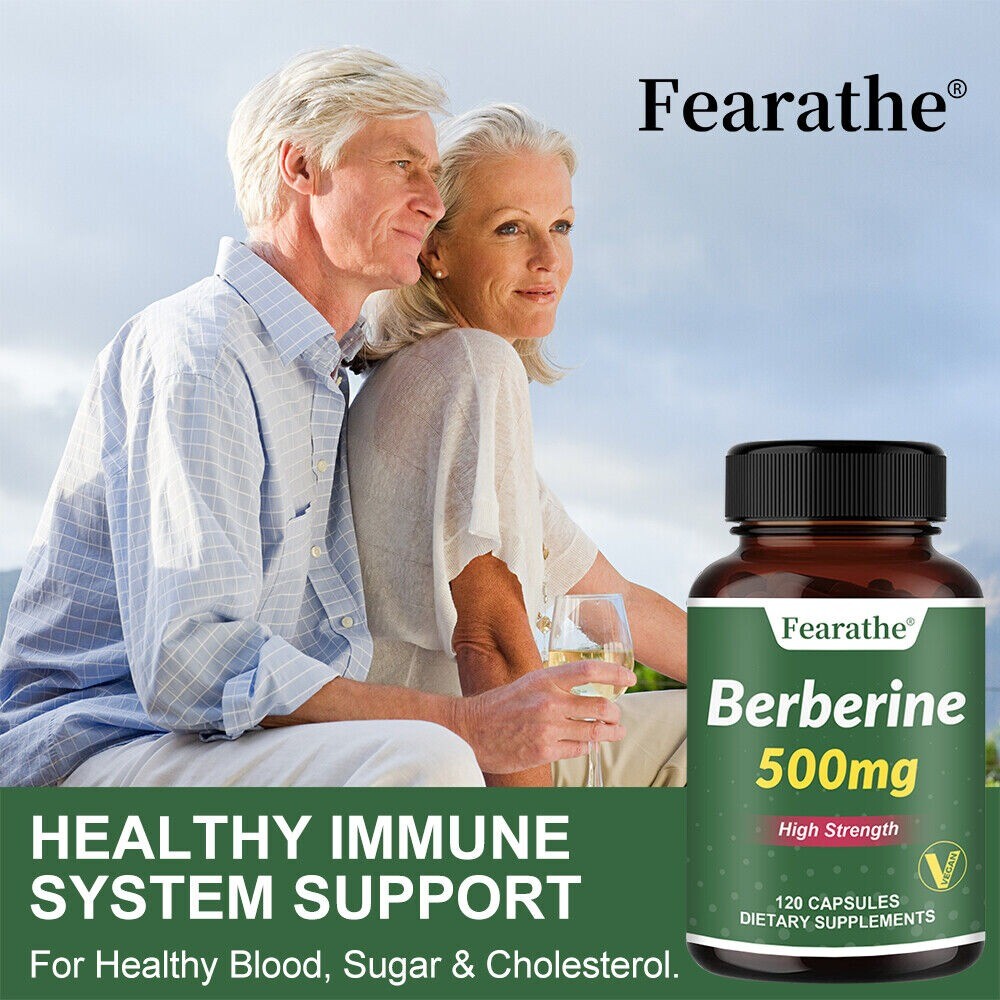 Berberine HCL Extract 500mg, Healthy Cholesterol Heart & Immune Health