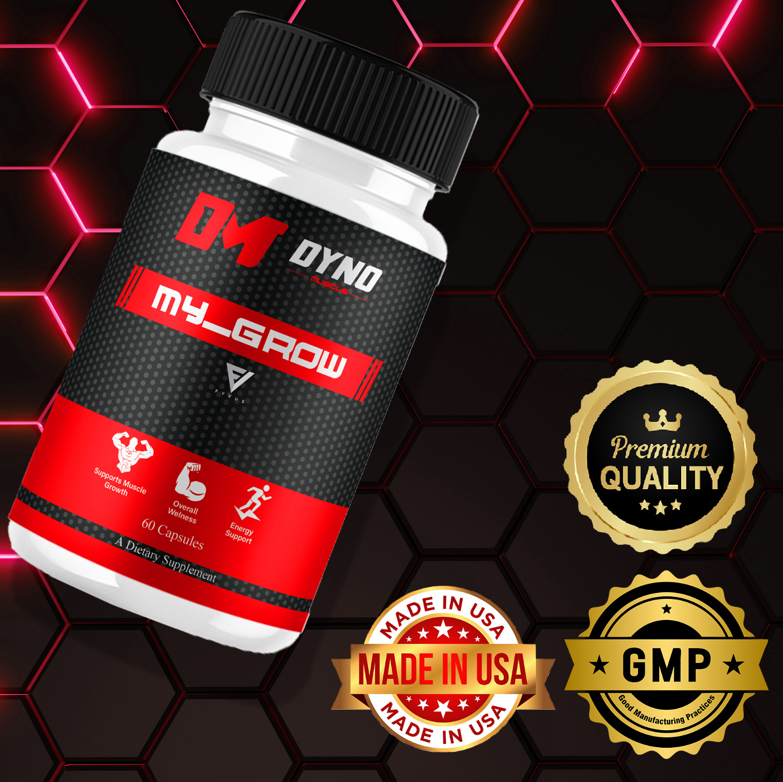 Dyno My-Grow Muscle Support Dyno My-Grow Supplement (60 Capsules)
