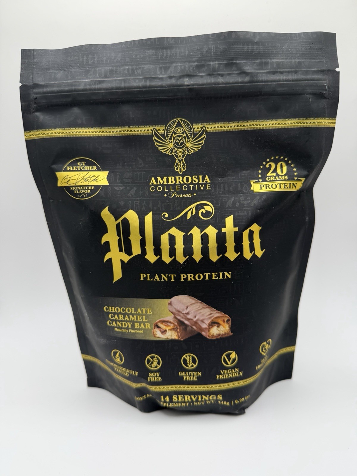 Ambrosia Planta Plant Protein Chocolate Caramel 14 Servings Vegan GF New Sealed