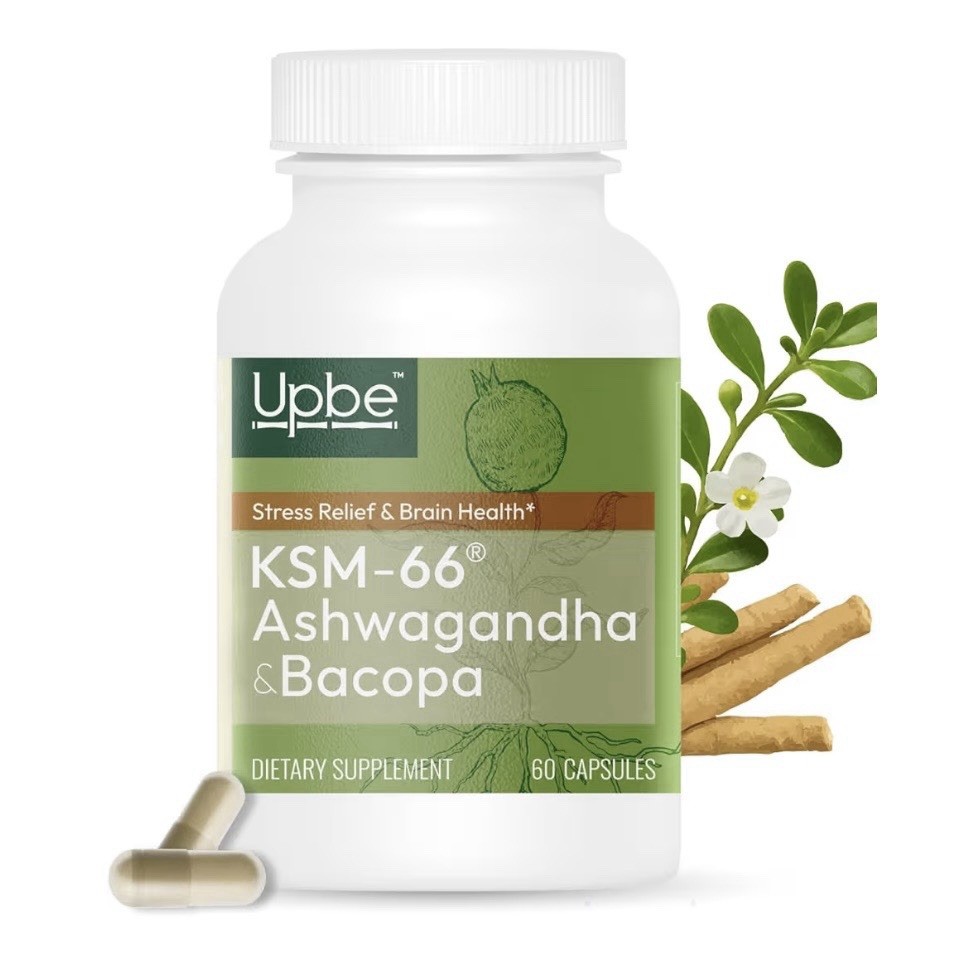 KSM-66 Ashwagandha Bacopa Milk Thistle 60ct Vegan Capsules 2 Pack EXP 7/27