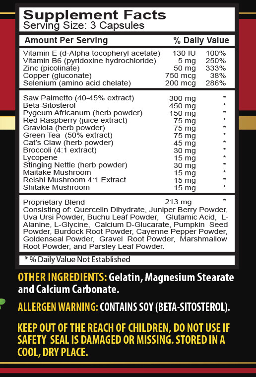 kidney cleanse – PROSTATE SUPPORT Advanced Complex -3 B- saw palmetto extract