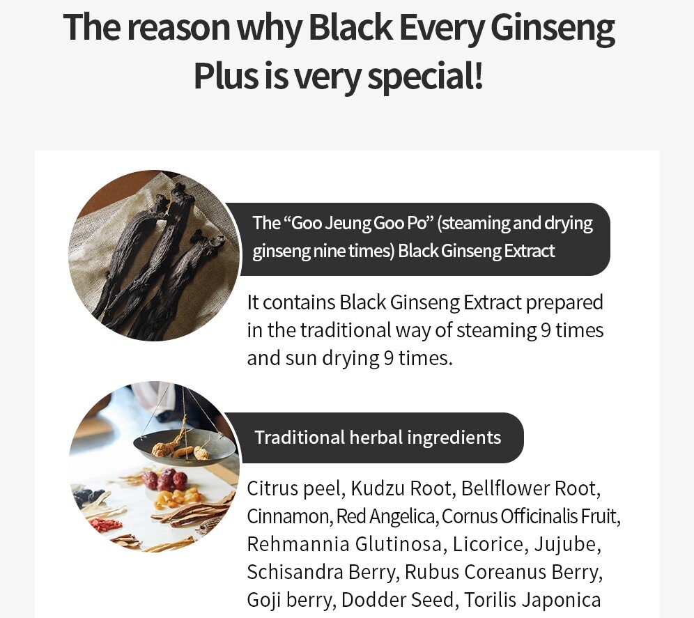 GeumHeuk Korean Black Ginseng Extract Every Ginseng Plus. 10g X 30 Stick Pouches
